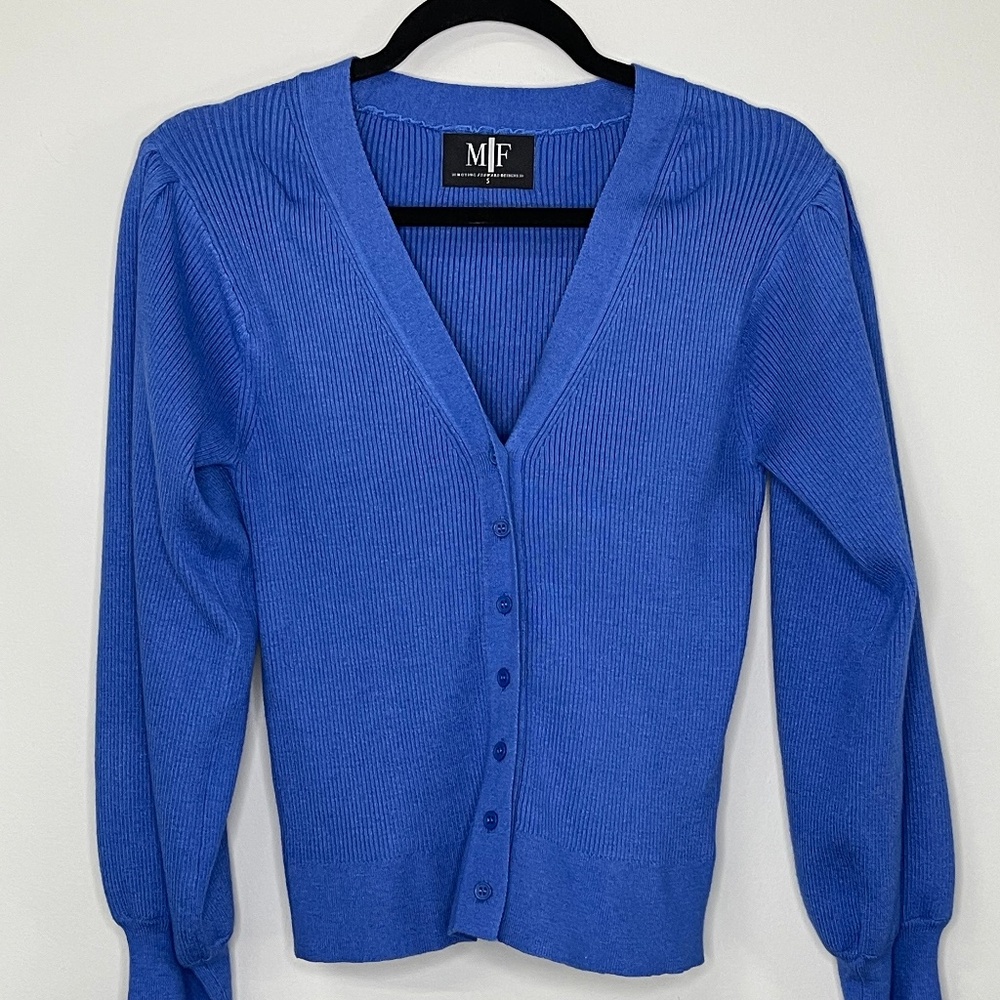 Royal Blue Cardigan Sweater
